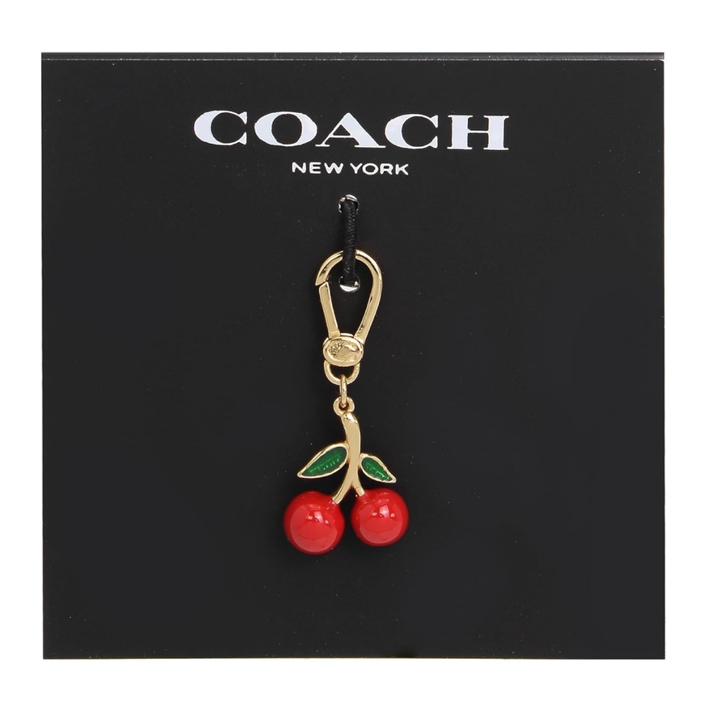 Coach Gold Cherry Keychain - NWT - Picture 2 of 5